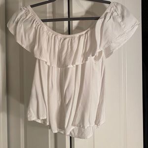 White off the shoulder shirt